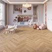 PVC Vloer Visgraat lijm Cognac Oak inclusief egaliseren en leggen JK5105