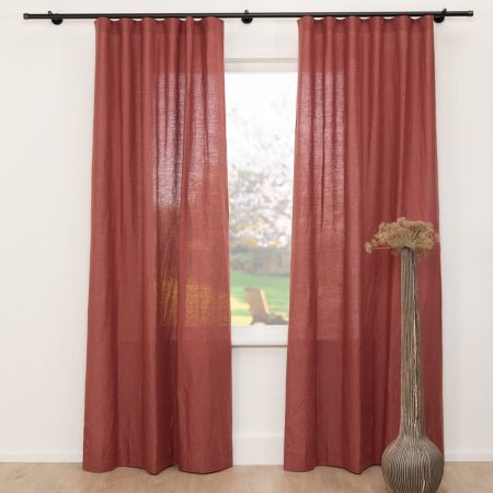 Overgordijn Belin Bruinrood 99