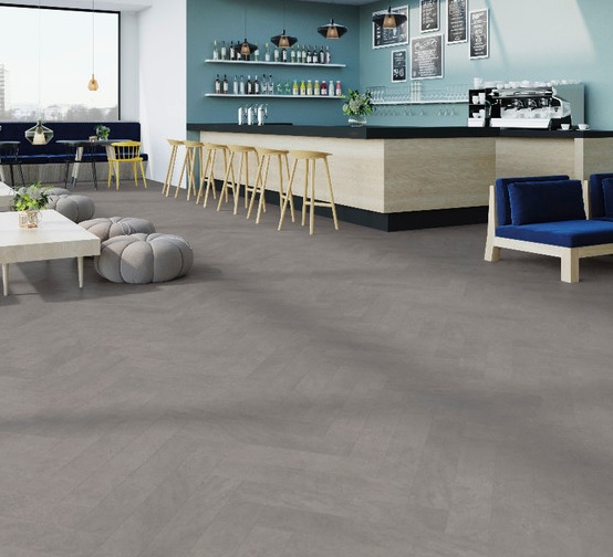 PVC vloer inclusief leggen aanbieding - Joka designvloer dark concrete - ART Woninginrichting